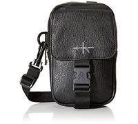 Calvin Klein Mono Textured Cross Mini Bag Portafogli, Nero, Tek Beden Uomo