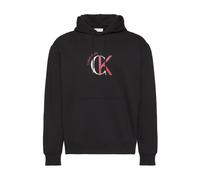 Calvin Klein Uomo Felpa con Cappuccio Terry Graphic con Tasca a Marsupio, Nero (Black), M