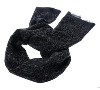 Scialle Calvin Klein Monogram Woven Scarf 35x180 Nero 00