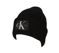 Calvin Klein MONOLOGO PATCH BEANIE, Uomo, Black, OS