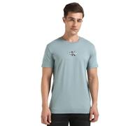 Calvin Klein Monologo Tee J30J325649, Maglietta a Maniche Corte, Uomo, Grigio (Lead), L