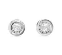 Calvin Klein Orecchini a Perno da Donna Collezione TWISTED BEZEL SOLITAIRE in Acciaio Inossidabile con Cristalli - 35000771