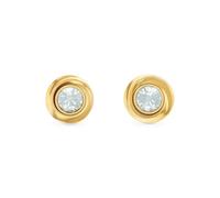 Calvin Klein Orecchini a Perno da Donna Collezione TWISTED BEZEL SOLITAIRE in Oro Giallo con Cristalli - 35000772