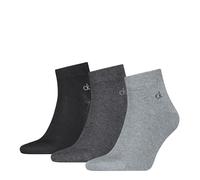 Calvin Klein Organic Cotton Monogram Quarter Calzino Uomo (Pacco da 2)