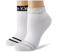 Calvin Klein Organic Cotton Monogram Quarter Calzino Uomo (Pacco da 2)