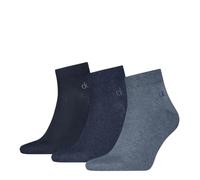 Calvin Klein Organic Cotton Monogram Quarter Calzino Uomo (Pacco da 2)