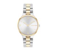 Calvin Klein Orologio Analogico al Quarzo da Donna Collezione LINKED BRACELET 32MM con Cinturino in Acciaio Inossidabile Bicolore - 25200132