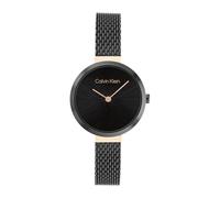 Calvin Klein Orologio Analogico al Quarzo da Donna Collezione MINIMALISTIC T BAR 28MM MESH con Cinturino in Maglia Metallica in Acciaio Inossidabile Nero - 25200084