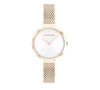Calvin Klein Orologio Analogico al Quarzo da Donna Collezione MINIMALISTIC T BAR 28MM MESH con Cinturino in Maglia Metallica in Acciaio Inossidabile Color Oro Rosso - 25200083
