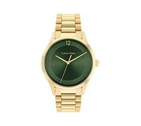 Calvin Klein Orologio Analogico al Quarzo Per Uomo e Donna Collezione CK ICONIC con Cinturino in Acciaio Inossidabile di Colore Dorato - 25200229