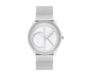 Calvin Klein Orologio Analogico al Quarzo Per Uomo e Donna Collezione ICONIC MESH - 40MM con Cinturino in Maglia Metallica in Acciaio Inossidabile Argentato - 25200027
