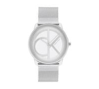 Calvin Klein Orologio Analogico al Quarzo Per Uomo e Donna Collezione ICONIC MESH, con Cinturino in Maglia Metallica in Acciaio Inossidabile, 25200032, Full Argento, 35mm