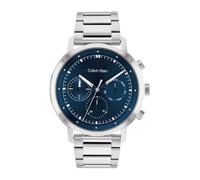 Calvin Klein Orologio Uomo 25200063 Gauge Quadrante blu multifunzione Cinturino acciaio argentato