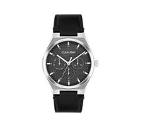 Calvin Klein Orologio Analogico Multifunzione al Quarzo da Uomo Collezione CK MOTION con Cinturino in Pelle Nero - 25200524