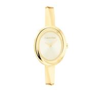 Calvin Klein Orologio Con Movimento Al Quarzo A Due Lancette da Donna Collezione TWISTED BEZEL con Bracciale Rigido in Acciaio Inossidabile di Colore Dorato - 25100056, Gold