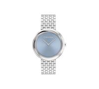 Calvin Klein Orologio Con Movimento Al Quarzo A Due Lancette da Donna Collezione TWISTED BEZEL con Cinturino in Acciaio Inossidabile Argentato - 25100065, Silver and Blue