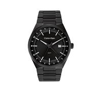 Calvin Klein Orologio con Movimento Quarzo a Tre Lancette e Calendario da Uomo Collezione DISTINGUISH con Cinturino in Acciaio Inossidabile Nero - 25200490