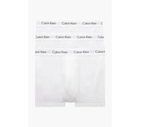 Calvin Klein Pantaloncini Boxer Confezione da 3 Uomo Low Rise Trunks Cotone Elasticizzato, Bianco (White), XL