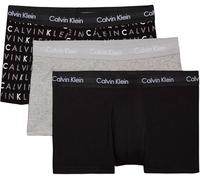 Calvin Klein Low Rise Trunk 3pk 0000u2664g, Boxer a vita bassa Uomo, Multicolore (Black/Grey Heather/Subdued Logo), S (Pacco da 3)