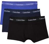 Calvin Klein Pantaloncini Boxer Confezione da 3 Uomo Low Rise Trunks Cotone Elasticizzato, Multicolore (Black/Blueshadow/Cobaltwater DTM WB), XS