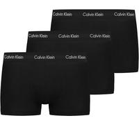 Calvin Klein Pantaloncini Boxer Confezione da 3 Uomo Low Rise Trunks Cotone Elasticizzato, Nero (Black W Black WB), XS