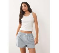 Calvin Klein - Pantaloncini in popeline blu a righe XL