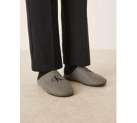 Calvin Klein - Pantofole sabot grigie in lana-Grigio 43