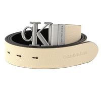 Calvin Klein Pelle cintura CKJ Monogram Mono Hardware Rev Belt 30MM W85 Black/Eggshell beige nero