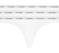 Calvin Klein Perizoma Donna CK Confezione 3 Capi Thong Elastico a Vista Cotone Elasticizzato Articolo QD5209E