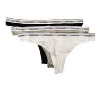 Calvin Klein Perizoma Donna CK Confezione 3 Capi Thong Elastico a Vista Cotone Elasticizzato Articolo QD5209E