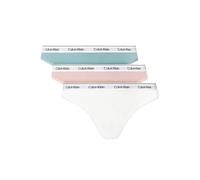 Calvin Klein Perizoma Donna CK Confezione 3 Capi Thong Elastico a Vista Cotone Elasticizzato Articolo QD5209E