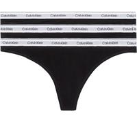 Calvin Klein Perizomi Donna Confezione da 3 Modern Logo Tanga, Nero (Black/Black/Black), M