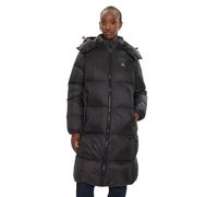 Calvin Klein Piumino Lungo Con Cappuccio Nero Donna M