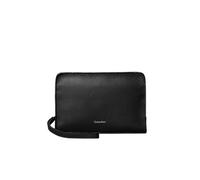 Calvin Klein - Pochette da uomo con effetto foil e manico LV04D1153G Dopp Kit, nero (nero), taglia unica