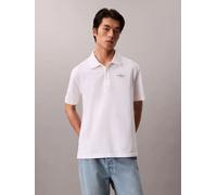 Calvin Klein Polo Casual Monologo Bright White da Uomo XL Bianco