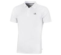Calvin Klein Polo da Golf da Uomo Central Eco Light Wicking - Bianco - XXL
