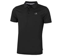 Calvin Klein Polo da Golf da Uomo Central Eco Light Wicking - Nero - M