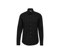 Calvin Klein Poplin Stretch Slim Shirt, Camicia, Uomo, 15.75, Nero (Black)