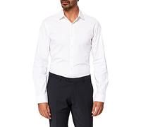 Calvin Klein Poplin Stretch Slim Shirt, Camicia, Uomo, 15, Bianco (White)