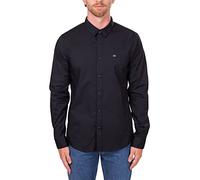 Calvin Klein Poplin Stretch Slim Shirt, Camicie Informali Uomo, CK Black,