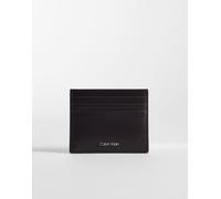 Calvin Klein - Portacarte marrone cioccolato con logo in rilievo One Size