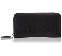 Calvin Klein - Portafogli da donna Tri-Fold Ck Black, OS