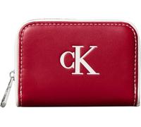 Calvin Klein Portafogli donna Contrasto Ck Medium Zip Around LV04F1143G, ROSSO (Bordeaux Wine), Taglia unica