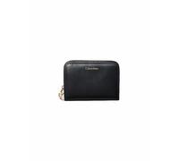 Calvin Klein Portafoglio Donna CK PULLER Medium Zip-Around Nero Taglia Unica