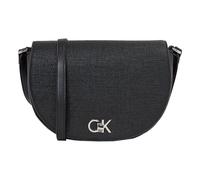 Calvin Klein Donna Borsa a Tracolla Saddle Bag con Chiusura con Lucchetto Girevole, Nero (Ck Black), Taglia Unica