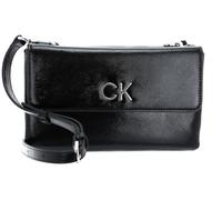 Calvin Klein Re-Lock Double Xbody With Flap Saffiano CK Black
