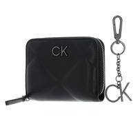 Calvin Klein Re-Lock Quilt Wallet MD Key Chain CK Black