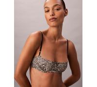 Calvin Klein - Reggiseno a balconcino seducente in raso con stampa leopardata-Multicolore 2B