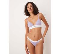 Calvin Klein - Reggiseno a triangolo sfoderato in modal a coste lilla-Viola XL