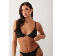 Calvin Klein - Reggiseno a triangolo sfoderato nero con logo in rilievo L
